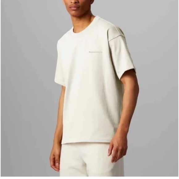 Adidas by Pharrell Williams humanrace T-shirt size large color cream boxy fit - Picture 1 of 8